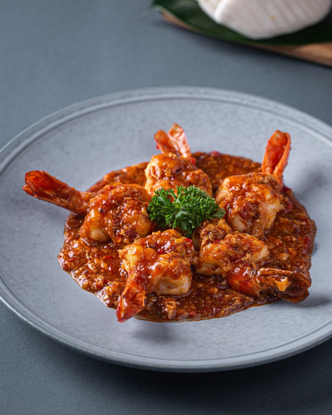 Chilli Garlic Prawn With Manto