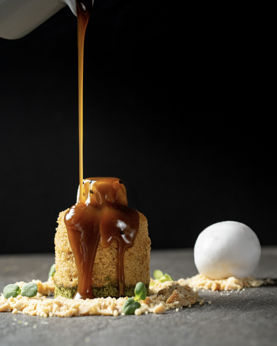 Toffee Drizzled Banana Cake